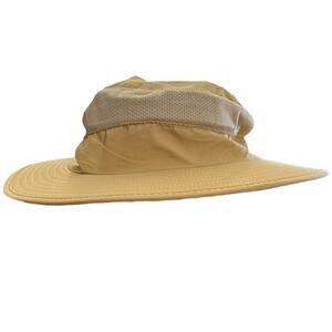 Beige Unisex Fishing Hiking Sun Outdoor Bucket Hat One Size